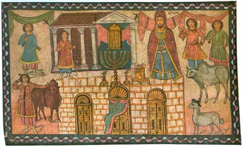 דורה אירופוס – בית הכנסת: אהרן והקדשת המשכן